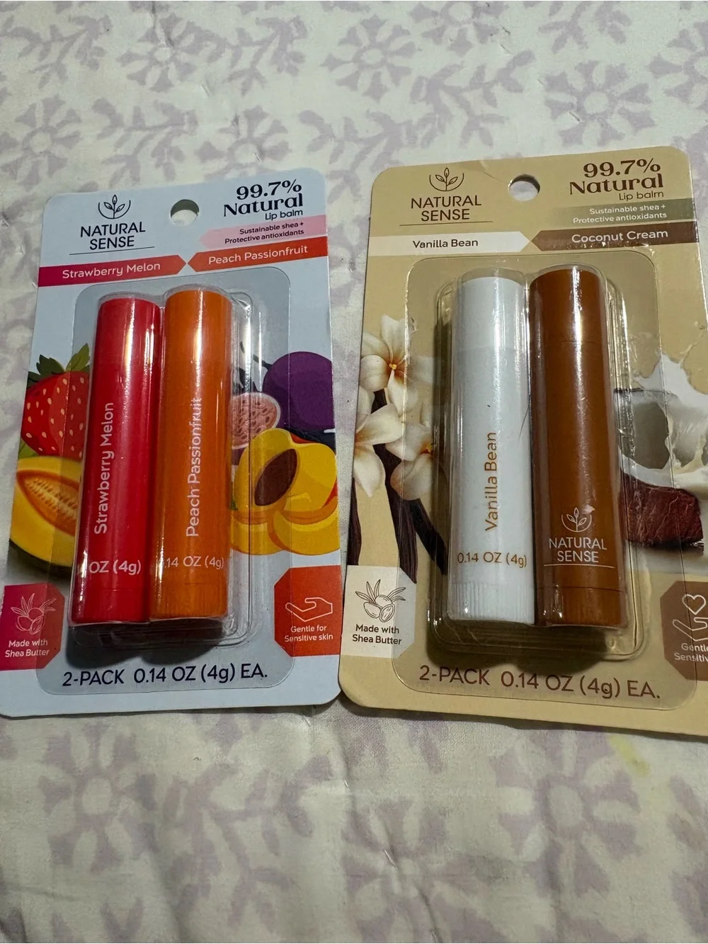 Lip Balm 4-Pack — Strawberry, Peach, Vanilla & Coconut